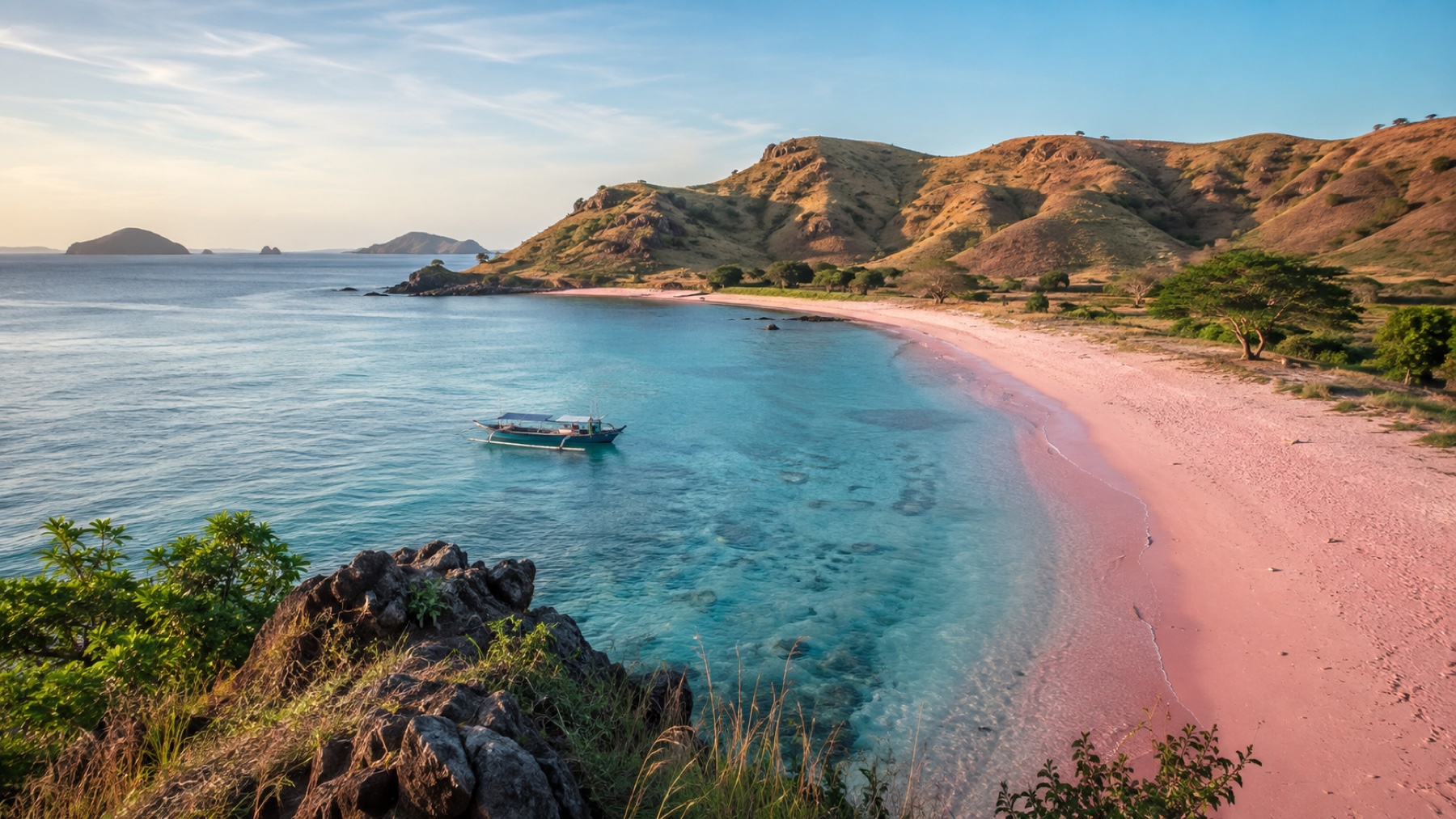 Pink Beach & les îlots du sud-est